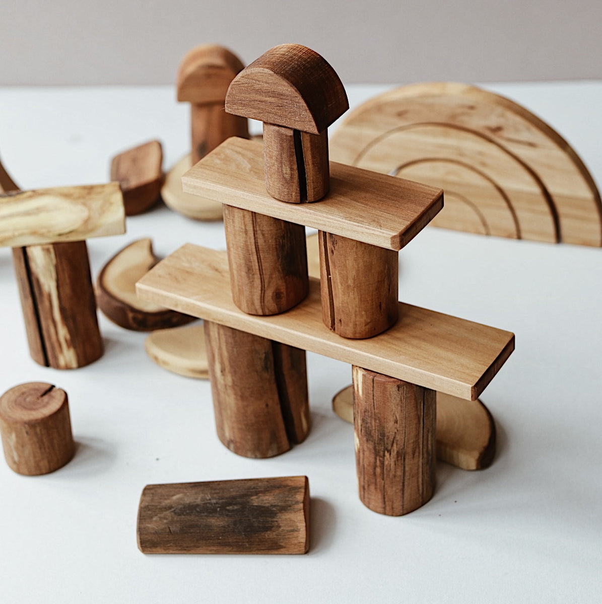 Natural wooden cheap tree blocks